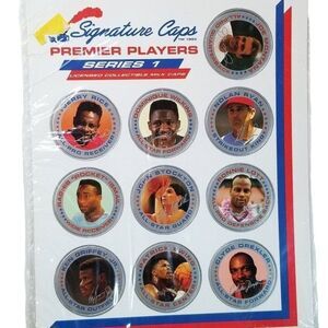 Vintage 1993 Signature Milk Caps Premiere Player Series 1 Pog Sheet
